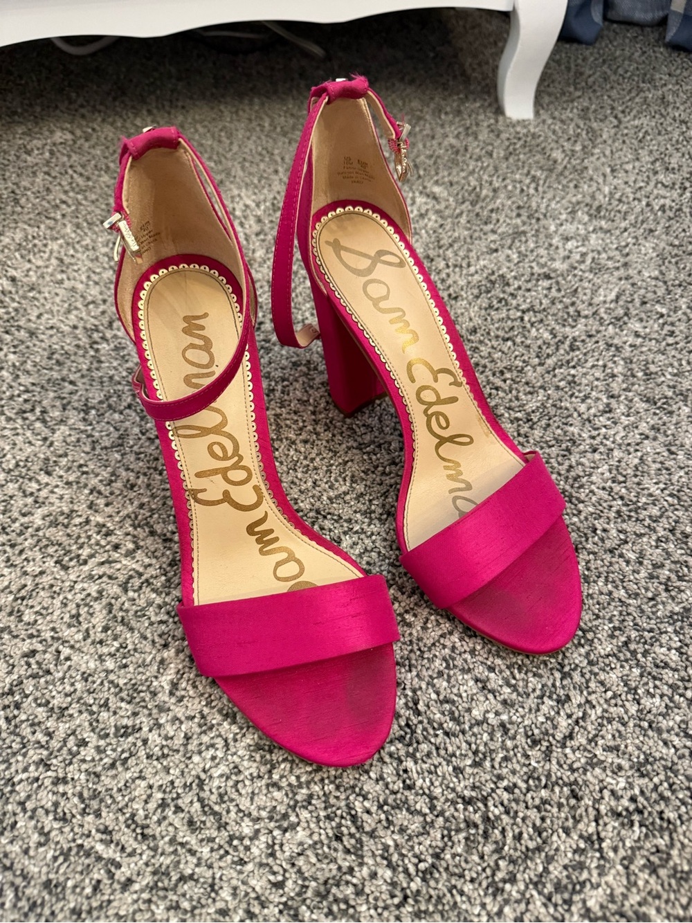 Sam Edelman Hot Pink Block Heel Sandals